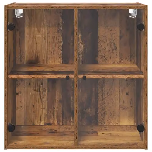 vidaXL Modern Wall Cabinet in Brown with Glass Doors and Internal Shelves, W/D/H: 68.0 x 37.0 x 68.5 cm – 6