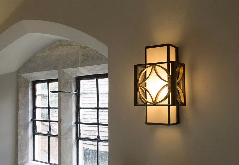Loops Wall Light Sconce in Heritage Bronze and Parissiene Gold with E14 60W LED Bulb Compatibility – 2