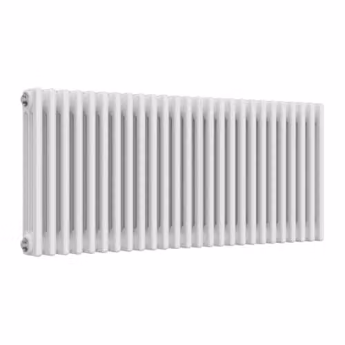 Bathroom Kingdom Reina Colona 3 Column White Traditional Steel Wall Hung Radiator H: 50 cm, W: 119 cm, D: 5 cm – 1