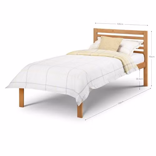 Julian Bowen Slocum Single Bed in Brown Pine Wood, W/D/H: 100 x 200 x 90 cm – 2
