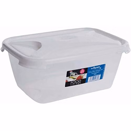 Wham Cook Essen Food Storage Box with Snap Lid, 3.6 l, White and Transparent
