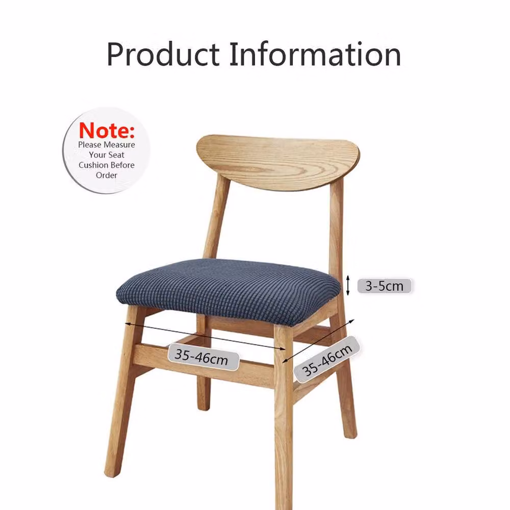 SPETLEK Grey Removable Stretch Dining Chair Seat Cushion, W/D: 120 x 90 cm – 2