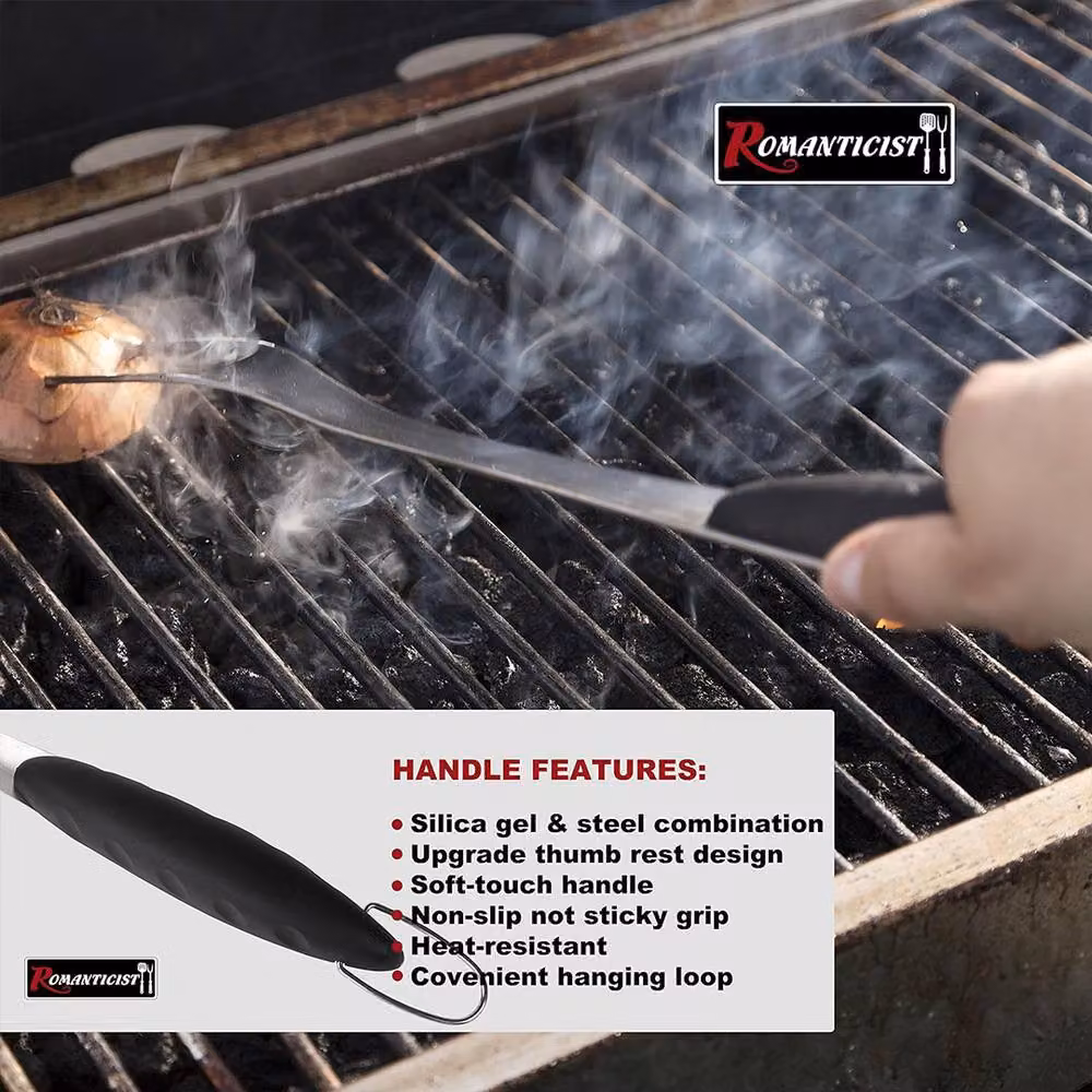 Quipulse 4-Piece Stainless Steel BBQ Tools Set in Silver – 3