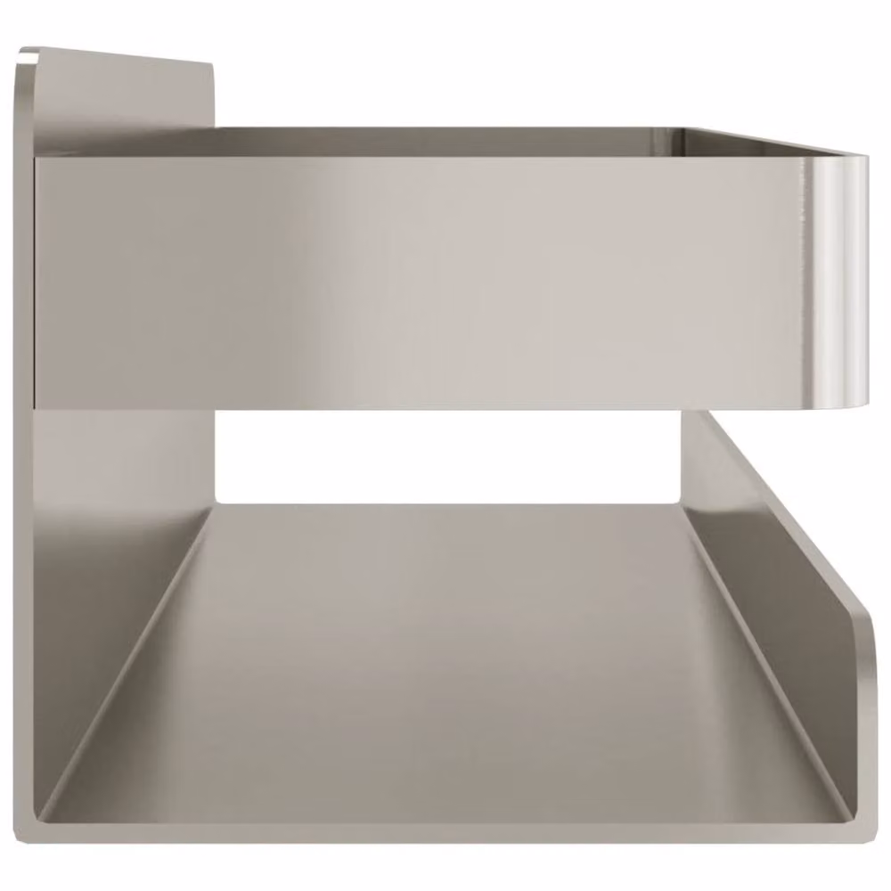 Berkfield Home Silver Stainless Steel Adhesive Shower Shelf, W/D/H: 23 x 6.5 x 6 cm – 2