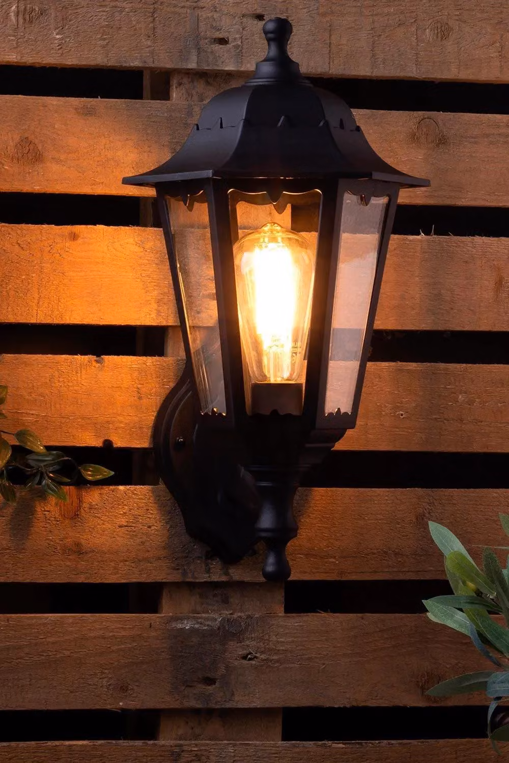 BHS Lighting Ferris Black Outdoor Wall Lantern with Up and Down Lighting – 2