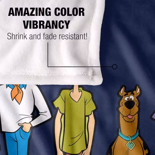 LOGOVISION Scooby Doo and Co Lineup Silky Touch Super Soft Fleece Throw Blanket, Multicolour, W: 127.0 cm x L: 152.4 cm – 3
