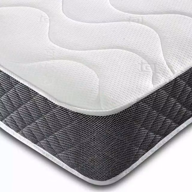 Wilson Beds Limited Hybrid Memory Foam and Spring Quilted Mattress in Black and White, W/D/H: 180 x 200 x 22 cm
