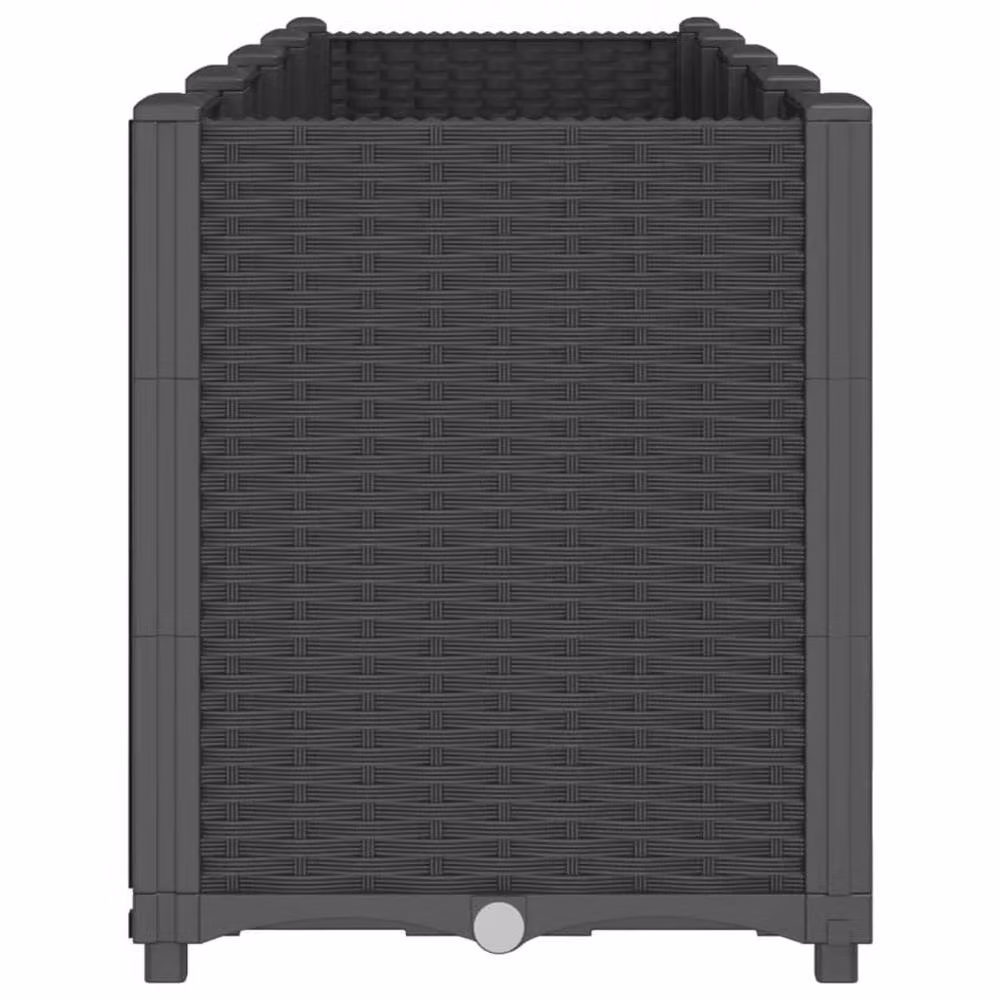 Berkfield Home Black Plastic Garden Planter Tub W: 160 cm, D: 40 cm, H: 53 cm – 3