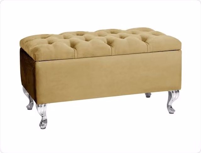 R&M Furnishers Chesterfield Ottoman Storage Bench, Teal Tufted Upholstered Velvet Footstool, 180 cm
