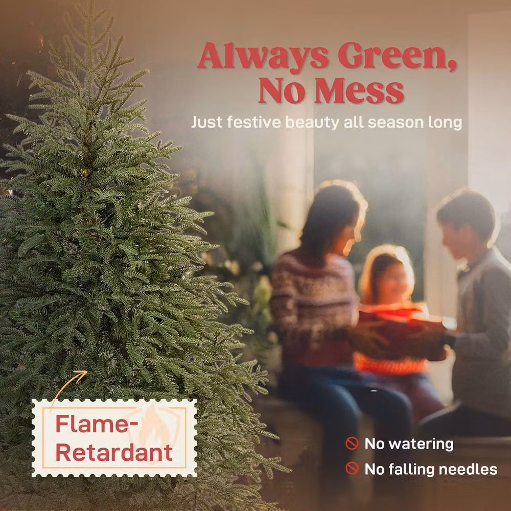 STILVORA Green Christmas Tree with Hinged Branches, Height: 152 cm – 4