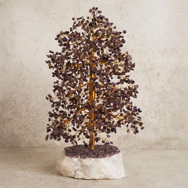 Serenity Amethyst Tree of Life Large Purple Crystal Stone Tabletop Decoration – 1