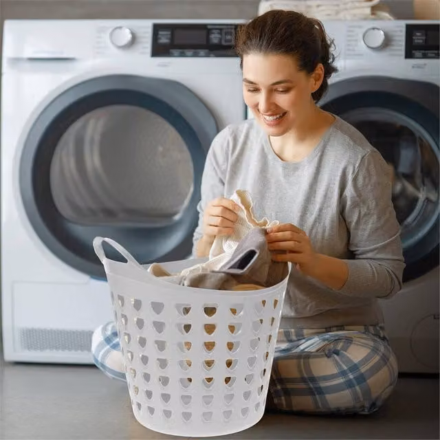SPETLEK Flexi Basket and Holes with Handles, White, 26L – 1
