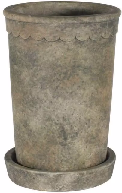 KDMD Medium Cement Paysanne Planter 2 Pack in Light Grey