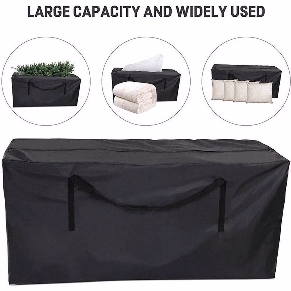 SPETLEK Waterproof Furniture Cushion Storage Bag, Black, W/D/H: 173 x 51 x 76 cm – 3