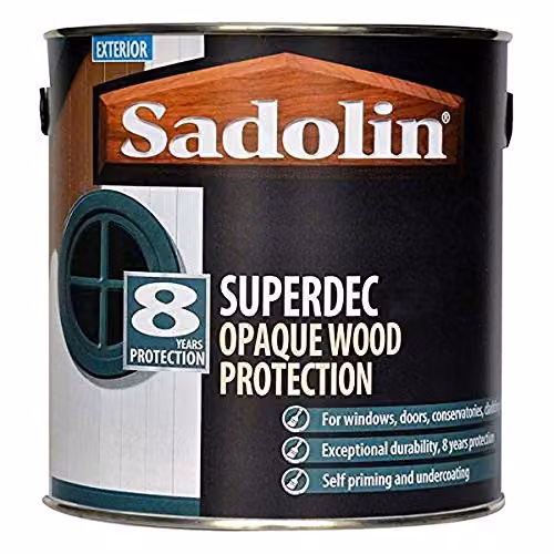 Sadolin Superdec Opaque Wood Protection, Black, Gloss, 1 l