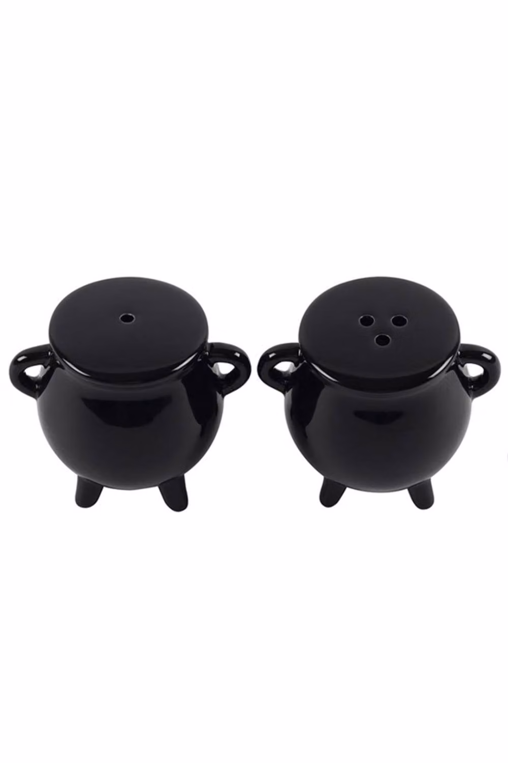 KDMD Cauldron Cruet Salt and Pepper Set in Black Ceramic – 3