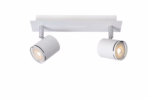 Lucide Rilou Dimmable Adjustable LED Twin Ceiling Spotlight in White – 1