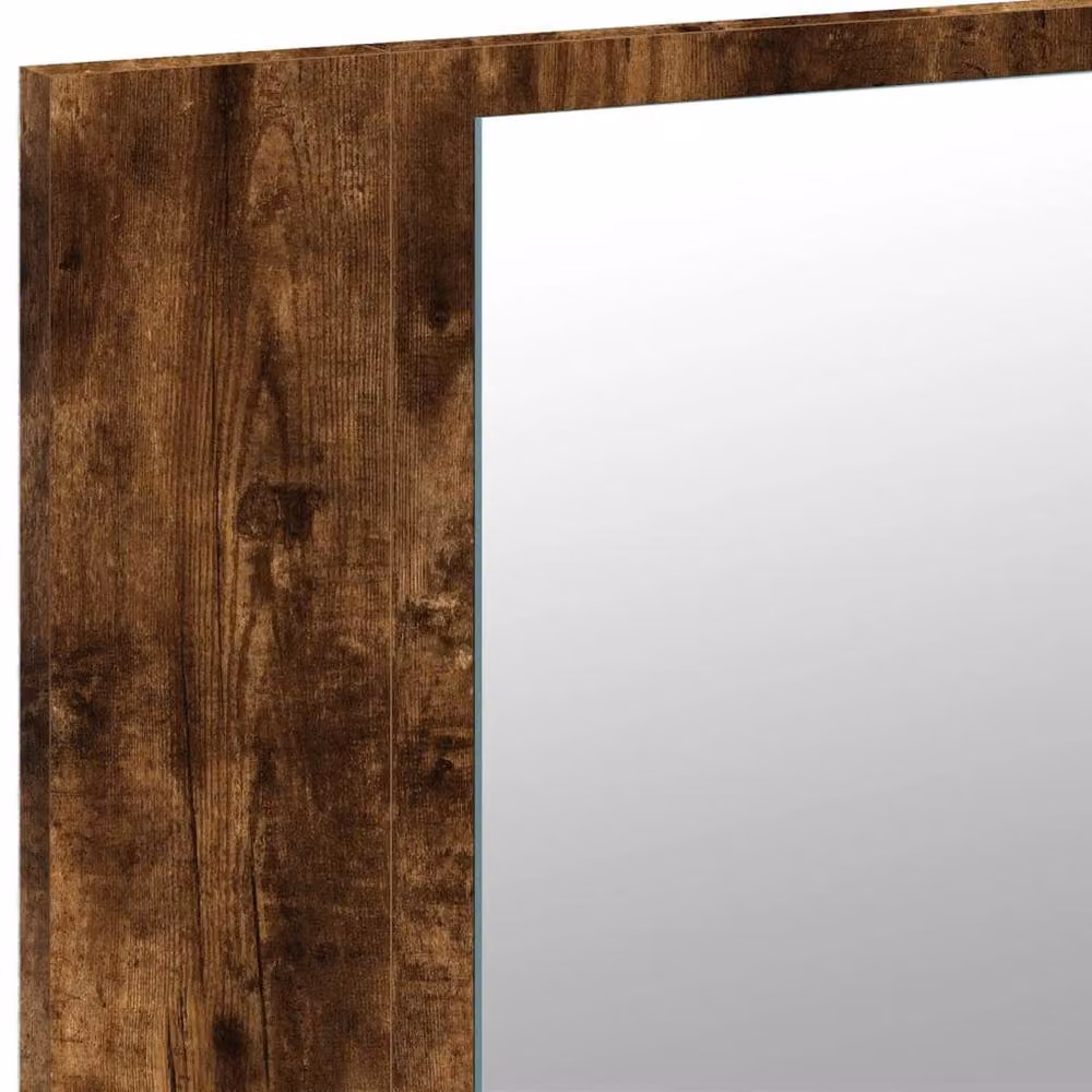 Berkfield Home LED Bathroom Mirror Cabinet in Smoked Oak Brown, W/D/H: 80 x 12 x 45 cm – 7