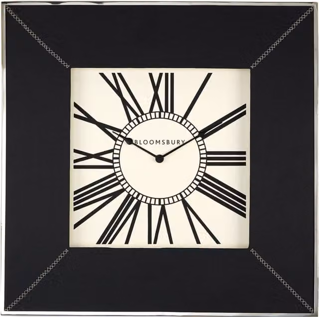 Orsina Classic Square Analog Wall Clock in Black
