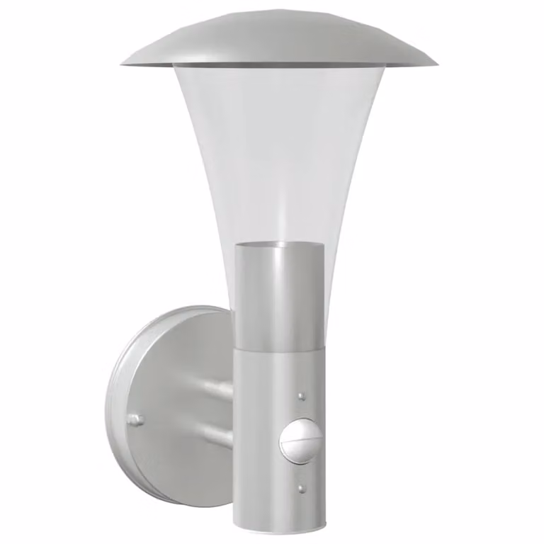 Berkfield Home Silver Stainless Steel Outdoor Wall Light with Motion Sensor