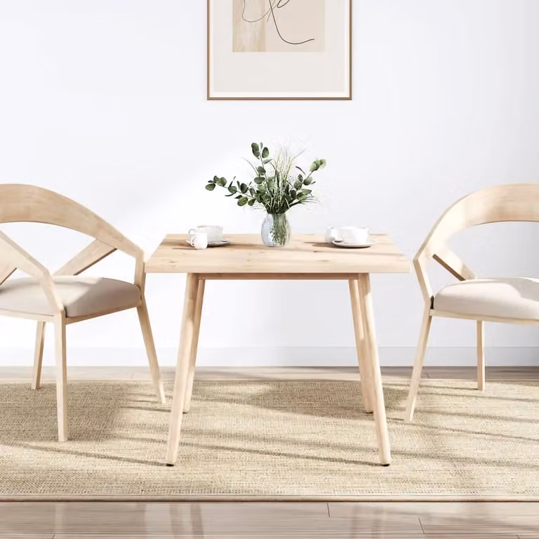 Berkfield Home Solid Wood Pine Square Table Top, Brown, W: 80 cm, D: 80 cm, H: 2.5 cm