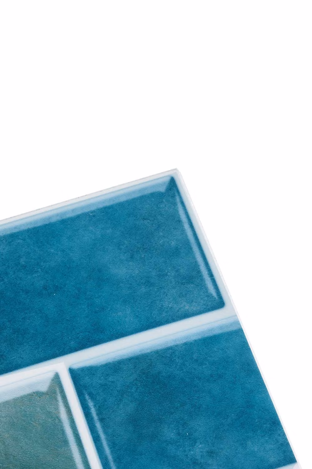 Living and Home 20Pcs Self-Adhesive Blue Subway Brick Effect Wall Tile Splashback – 3