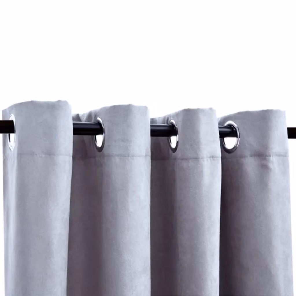 Berkfield Home Grey Blackout Curtains with Eyelets, 2 Pack, W: 140 cm, H: 175 cm – 3