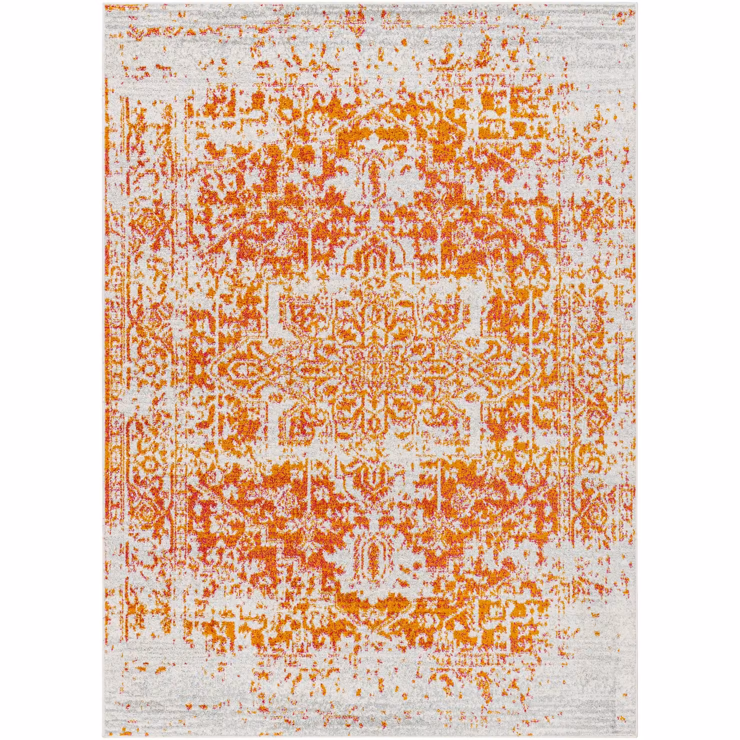 Livabliss Harput Vintage Boho Living Room Rug in Grey, Blue, Orange and White, W: 120 cm, L: 170 cm – 2