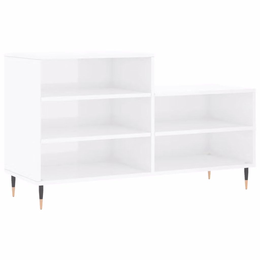 Berkfield Home High Gloss White Modern Shoe Cabinet W/D/H: 102 x 36 x 60 cm – 2