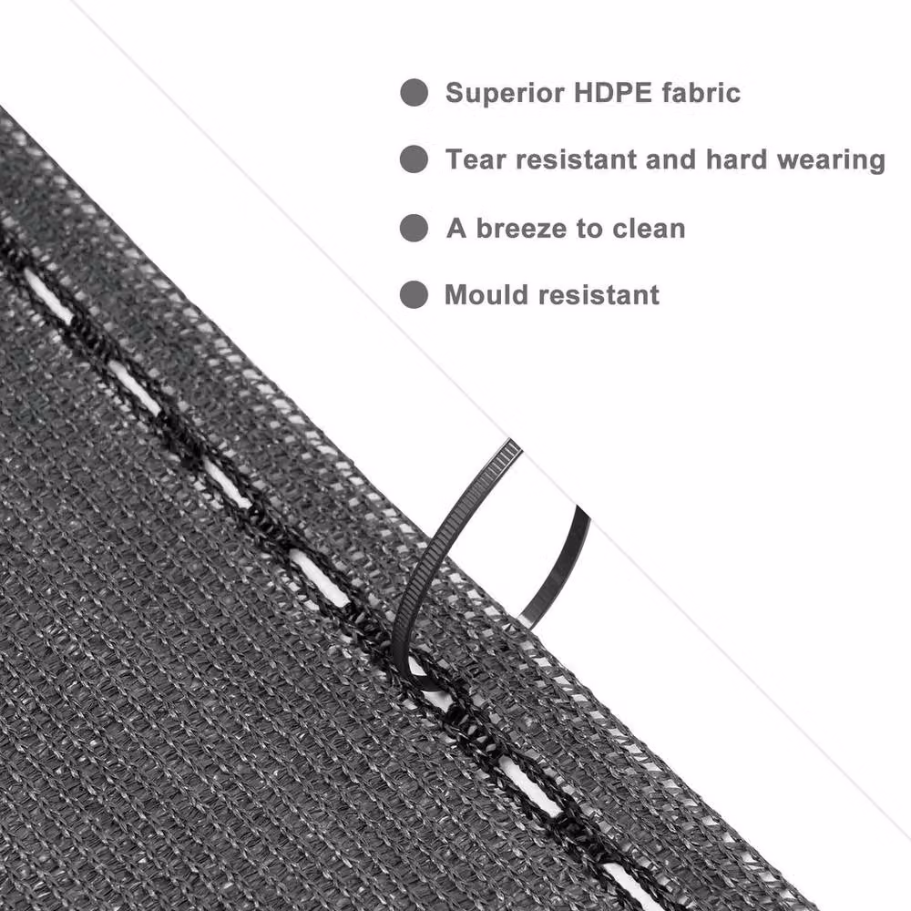 NESTLUNE Black Semi-Transparent Mat Fence Screen Roll Privacy Fencing W/H: 100 x 80 cm – 4