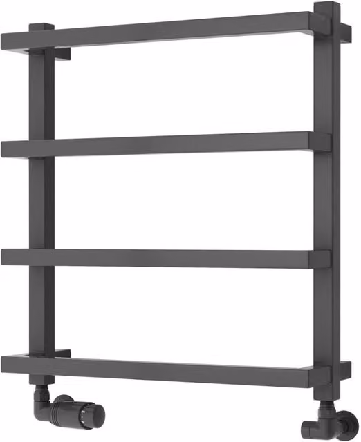 Bathroom Kingdom Glora Anthracite Heated Towel Rail, Grey, H: 55.5 cm, W: 50.0 cm – 1