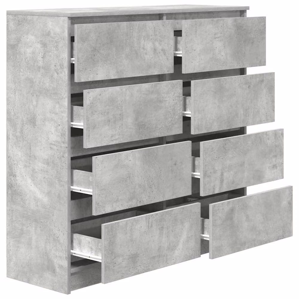 Berkfield Home Concrete Grey Sideboard in Engineered Wood W/D/H: 100 x 35 x 99 cm – 2