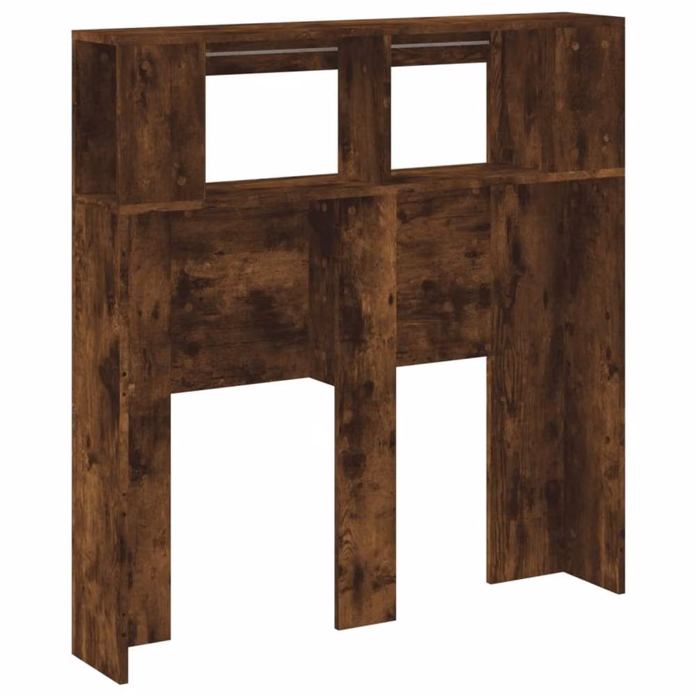 Berkfield Home LED Headboard in Smoked Oak, Brown, W/D/H: 100 x 18.5 x 103.5 cm – 6