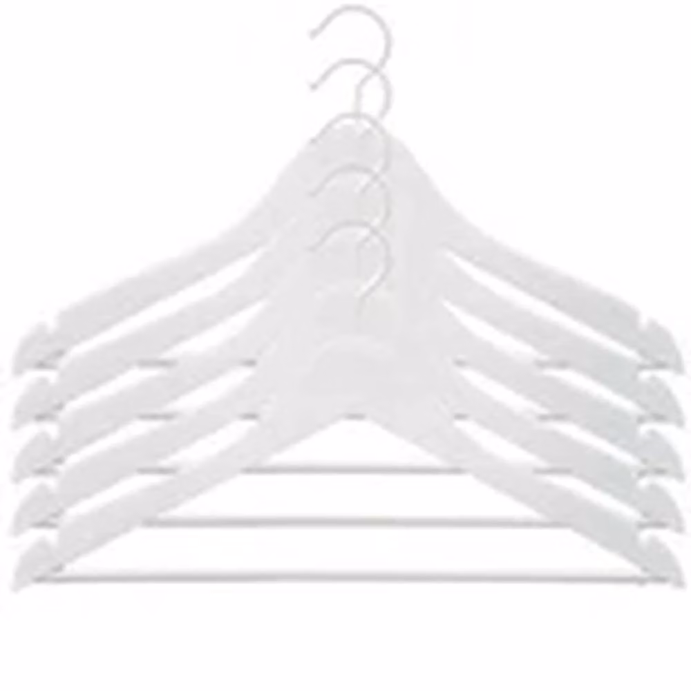 EONLION 20-Piece White Wooden Coat Hangers with Trouser Bar – 2