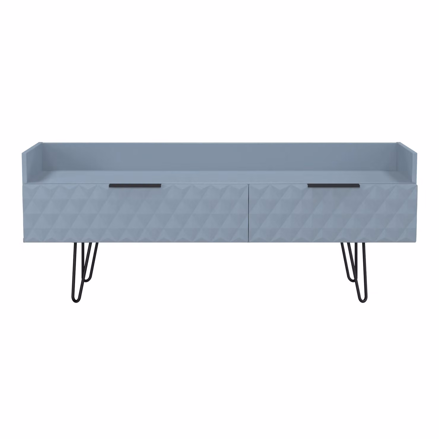 2 U Islay Ready Assembled 2 Drawer Coffee TV Unit in Light Blue – 2