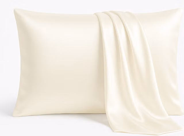 Sweet Dreams Plain Silk Pillowcase in Beige, Yellow or White