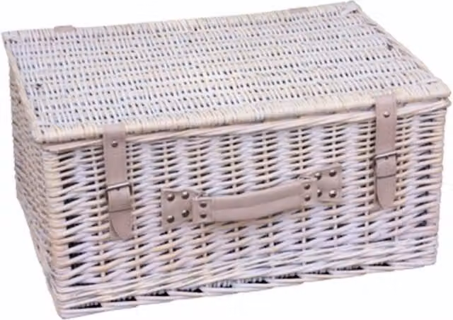 HOME Wicker Provence Red and White Empty Picnic Basket, 60 cm – 1