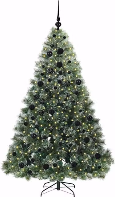 Berkfield Home Realistic Artificial Christmas Tree with 300 LEDs, Green, Height: 180 cm – 1