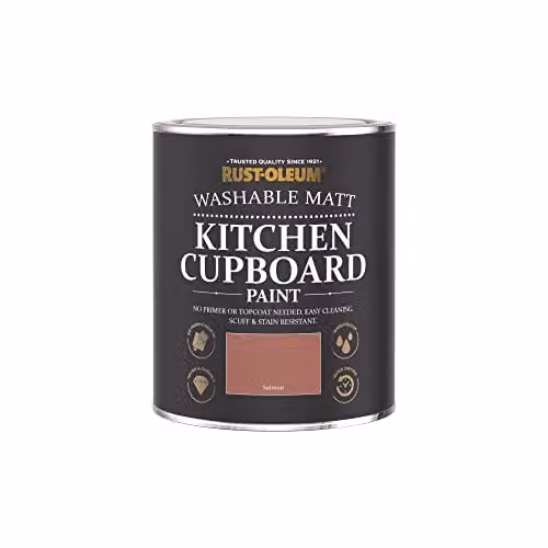 Rust-Oleum Salmon Kitchen Cupboard Paint in a Matt Water-Based Finish, 750ml – 3