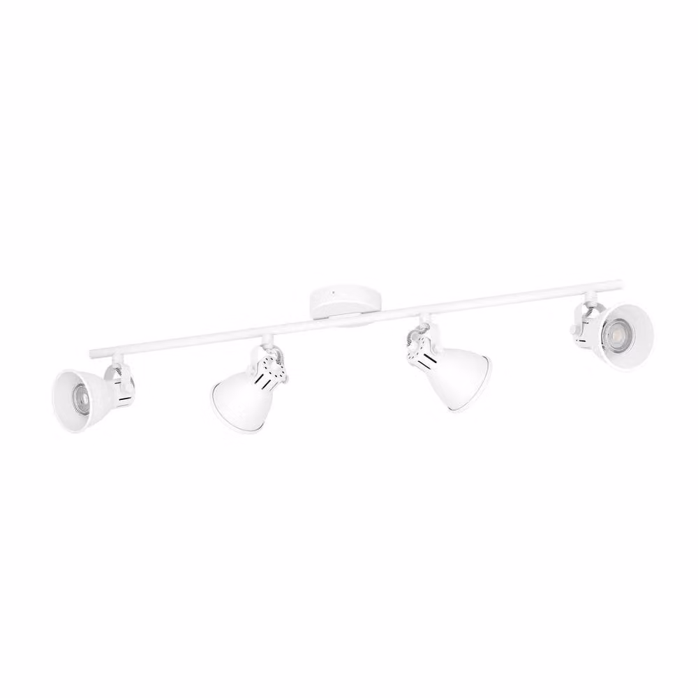 Eglo Seras 1 White Metal 4 Light Adjustable Ceiling Spotlight with LED GU10 Bulbs – 2
