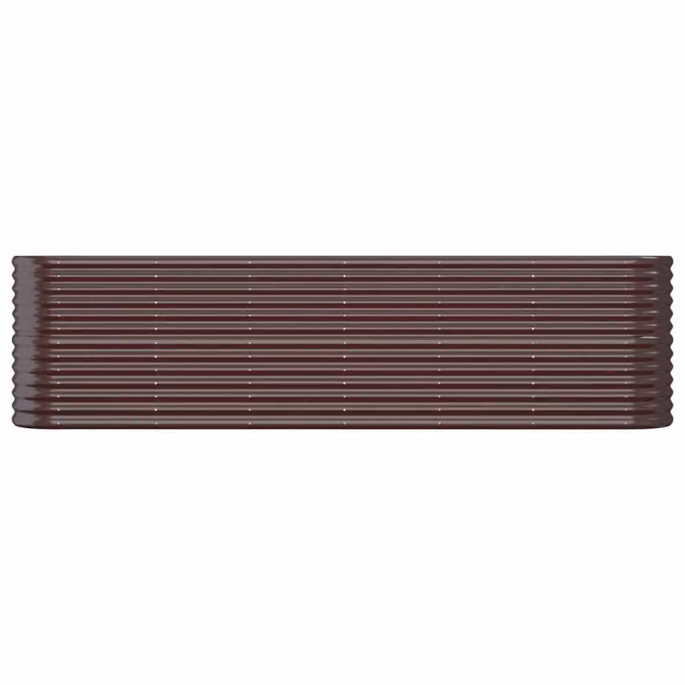 Berkfield Home Garden Raised Bed in Brown Powder-coated Steel, W: 260 cm, D: 40 cm, H: 68 cm – 3