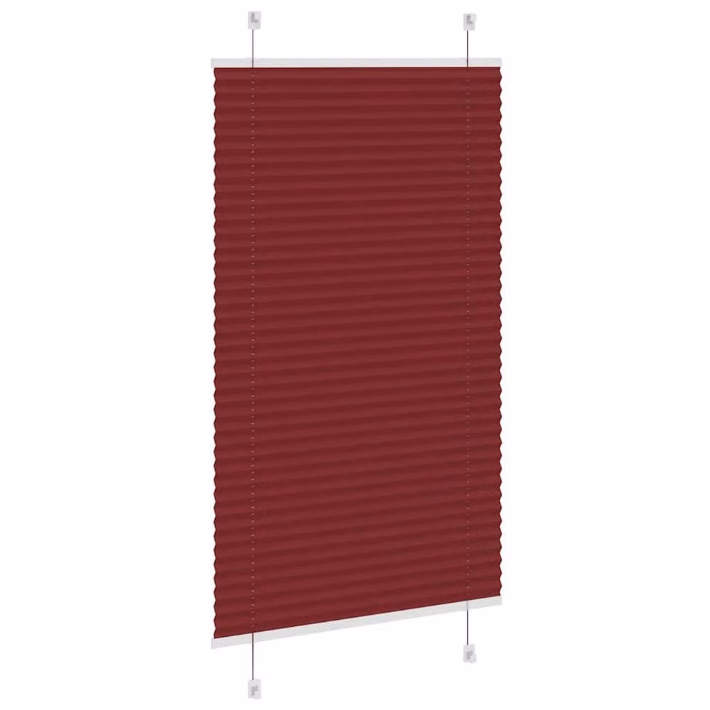 Berkfield Home Single Pleat Polyester Blind in Red, W: 70 cm, H: 150 cm – 2