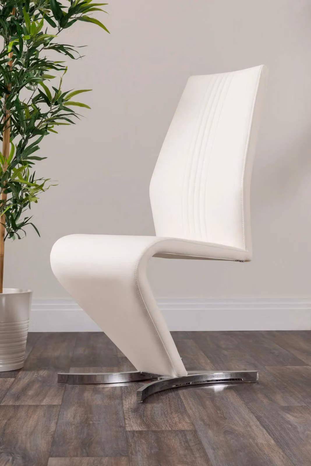 FurnitureboxUK Carson White Marble Effect Dining Table and 4 Willow Chairs in White and Black – 4