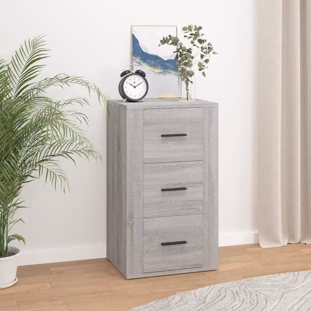 Berkfield Home Grey Sonoma Sideboard in Engineered Wood, W/D/H: 40 x 33 x 70 cm – 1
