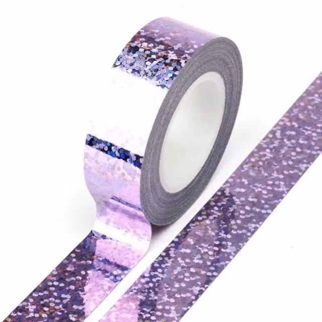 Syntego Purple Holographic Foil Washi Paper Tape
