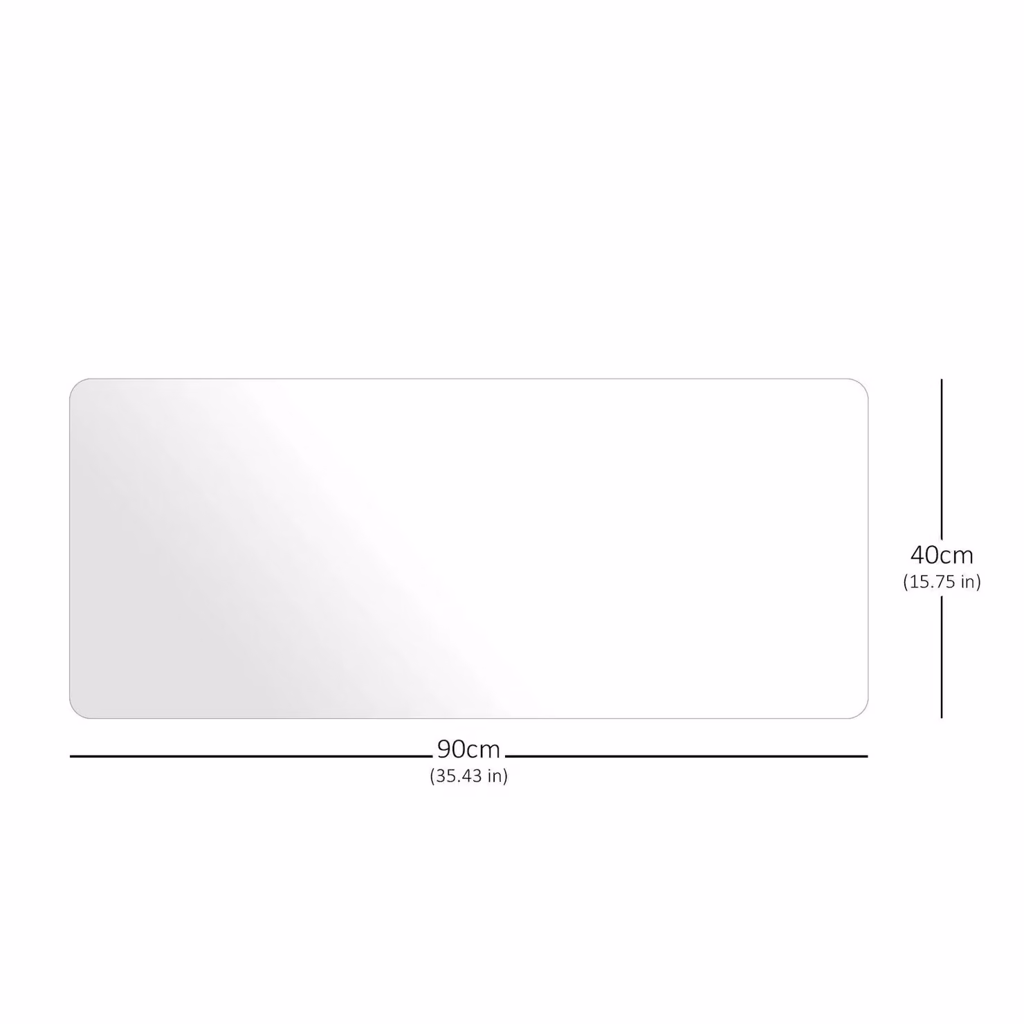 Nicoman Transparent Non-Slip Waterproof PVC Desk Pad Protector, W: 90 cm, D: 40 cm – 2