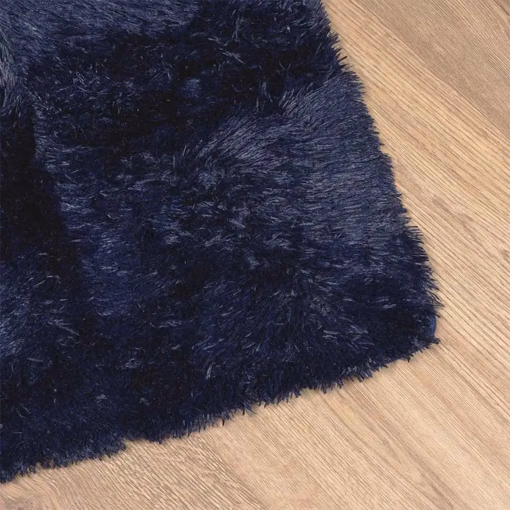Berkfield Home NAVARRA Shaggy High Pile Rug, Blue, W/D/H: 240 x 240 x 1 cm – 3