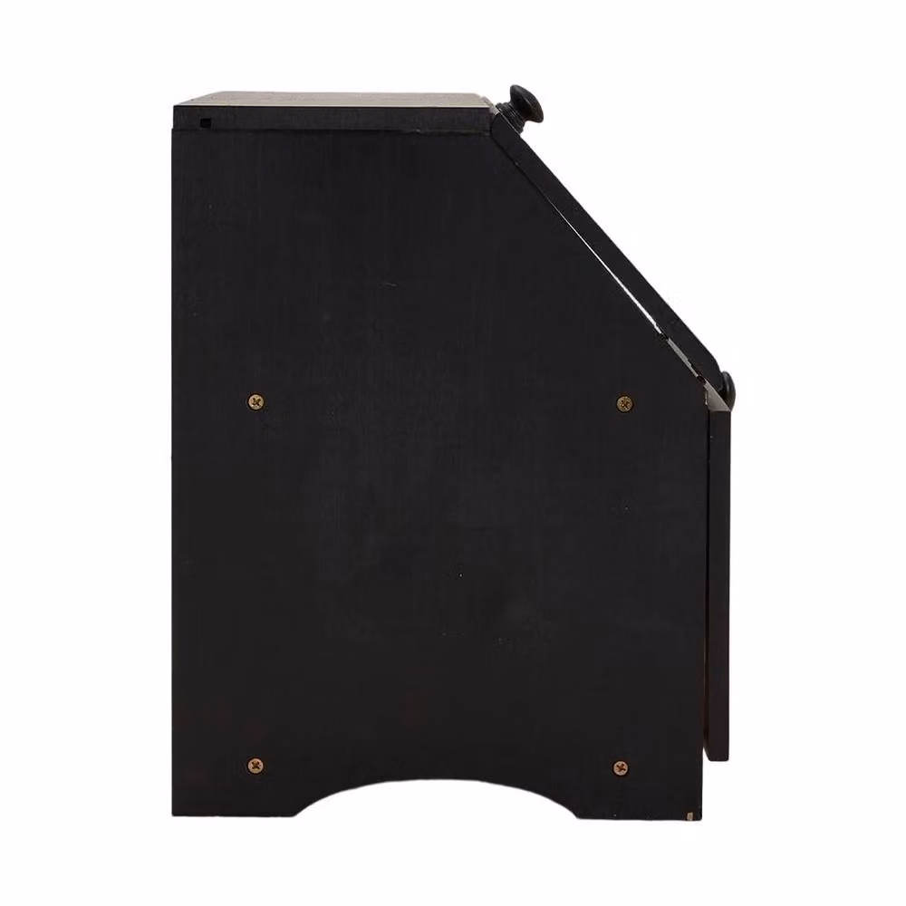 FLAVORA Black Double Layer Bamboo and Acrylic Bread Bin – 2