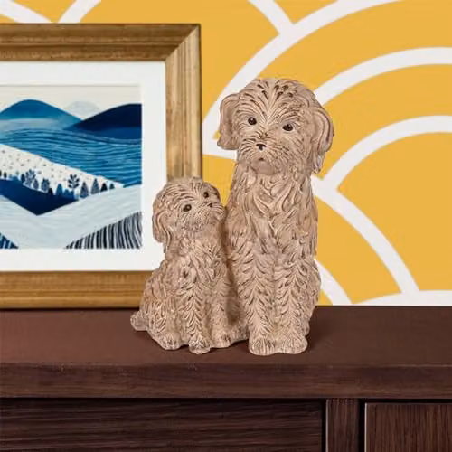 Lesser & Pavey Happy Paws Animal Tabletop Ornament, Multicolour, W: 12.0 cm, D: 17.0 cm, H: 12.0 cm – 2