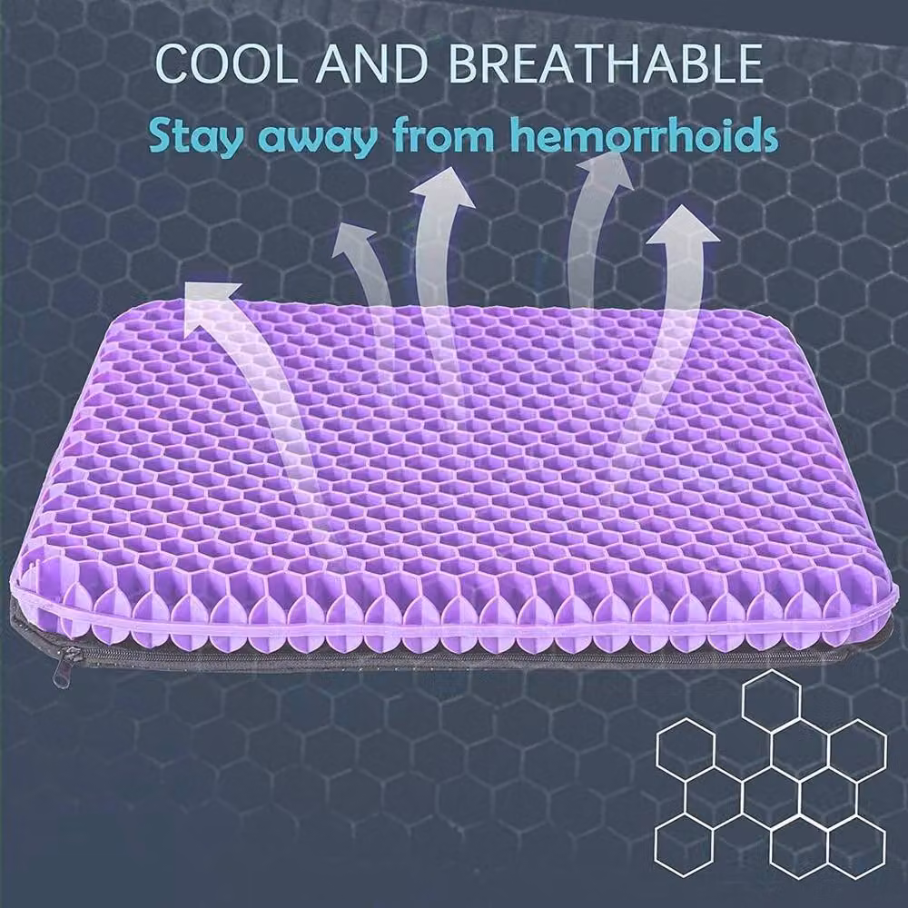 EONLION Purple Breathable Gel Seat Cushion W/D: 100 x 100 cm – 2